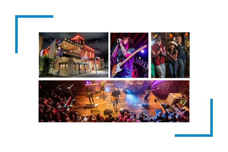 Pictures of Ole Red and bands playing